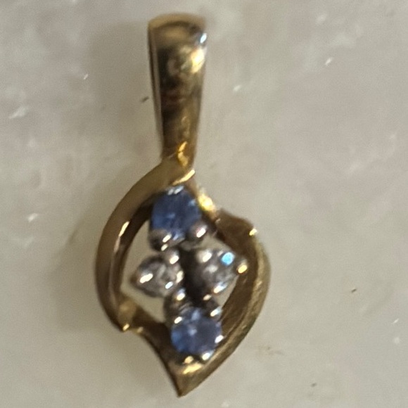 14k Solid Yellow Gold Brilliant Tanzanite Diamond Necklace Pendant Charm,All Products : American Fashion Style Bags On Sale